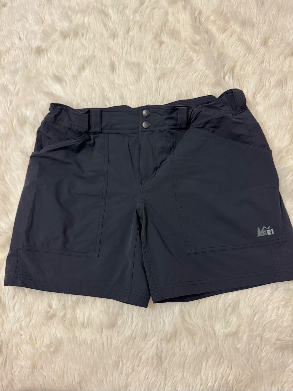 REI Screeline Shorts Womens size 16 Black Nylon Stretch Quick Dry Hiking Outdoor